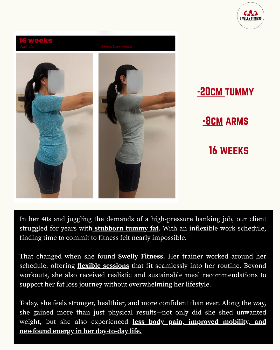 Glute growth result